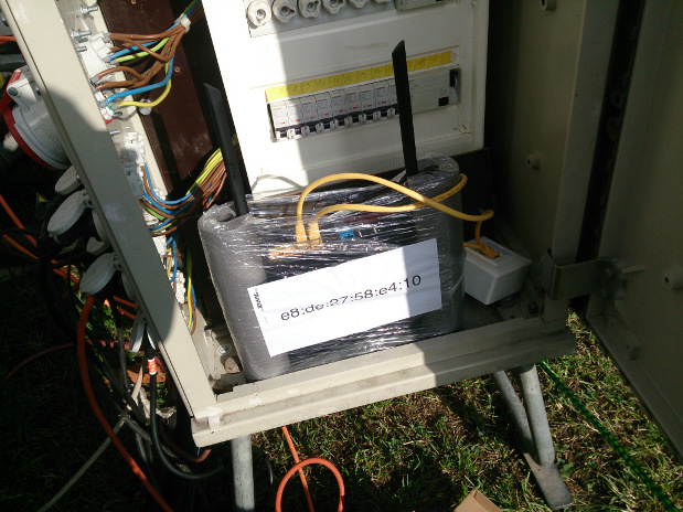 Router im Stromkasten