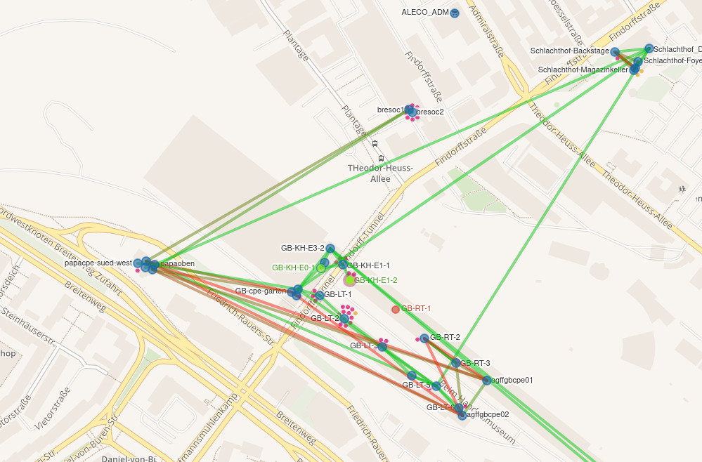 Screenshot der Freifunk-Karte